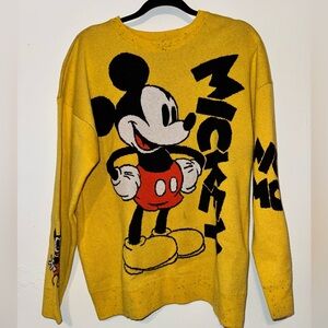 Yellow Mickey Mouse Crewneck Sweater